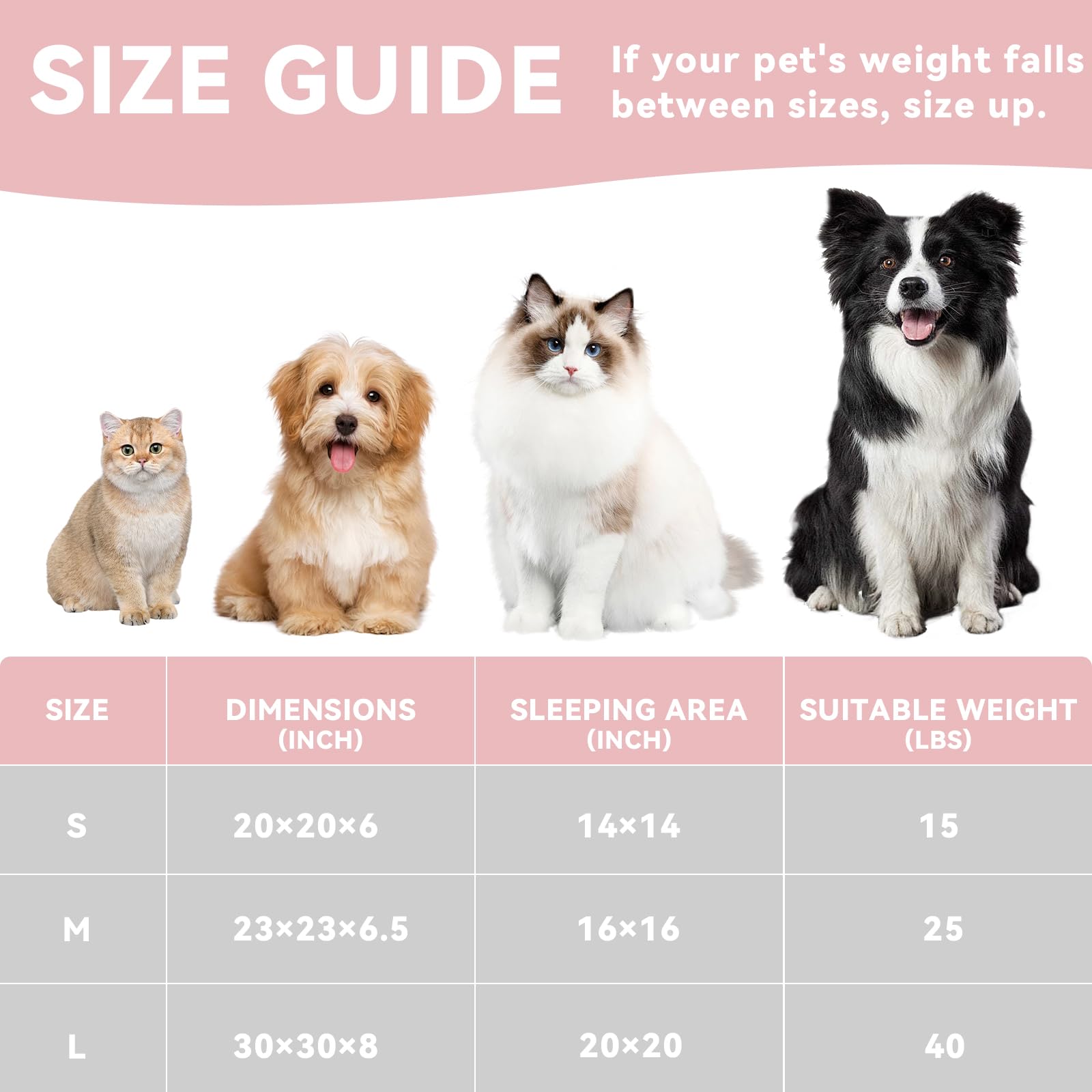 Zerbuger 23In Round Cat Dog Bed For Large Medium Small Dogs Cats, Machine Washable Sleeping Sofa, Non-Slip Bottom Breathable Sof